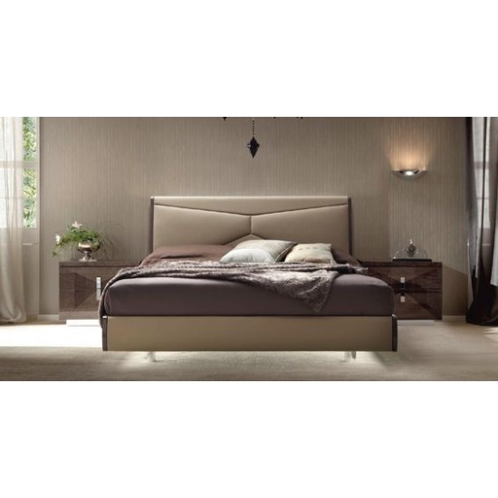 Leather Bed In Cream Colour