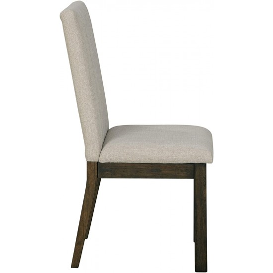 Dining Chair In Dark Brown And Grey Colour