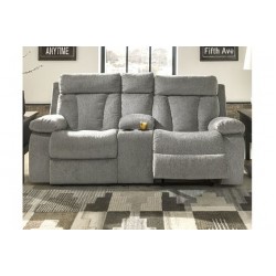 Recliner Chair With Grey Colour love-seat with console