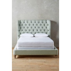 Leather Bed In White Colour