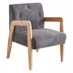 Dioma Gray Coloured Wooden Chair 