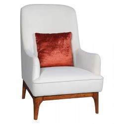 Saileen White Coloured Armchair