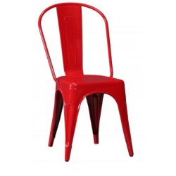 Tolex Cafe Chairs Set Of 2 - Red