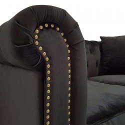 Arsil Black Coloured 1-2-3 Seater Sofa