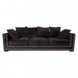 Glick Black Coloured 1-2-3 Seater Sofa