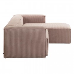 Naaz Light Pink Coloured 3-4-5 Seater L Shaped Sofa 