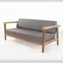 Wooden Diwan Sofa With Grey Colour