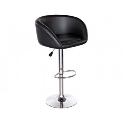 Bar Chair In Black With Backrest And Side Support